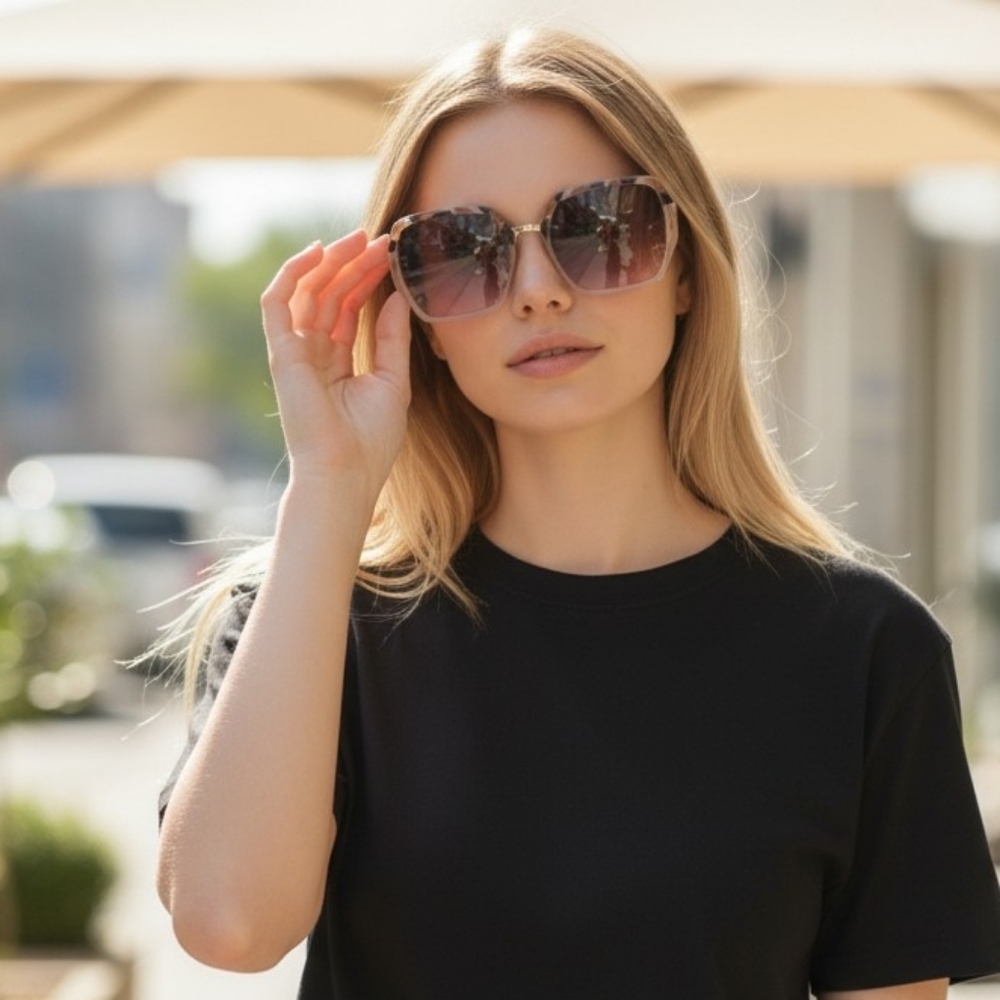 Jessica Simpson Brown Square Sunglasses